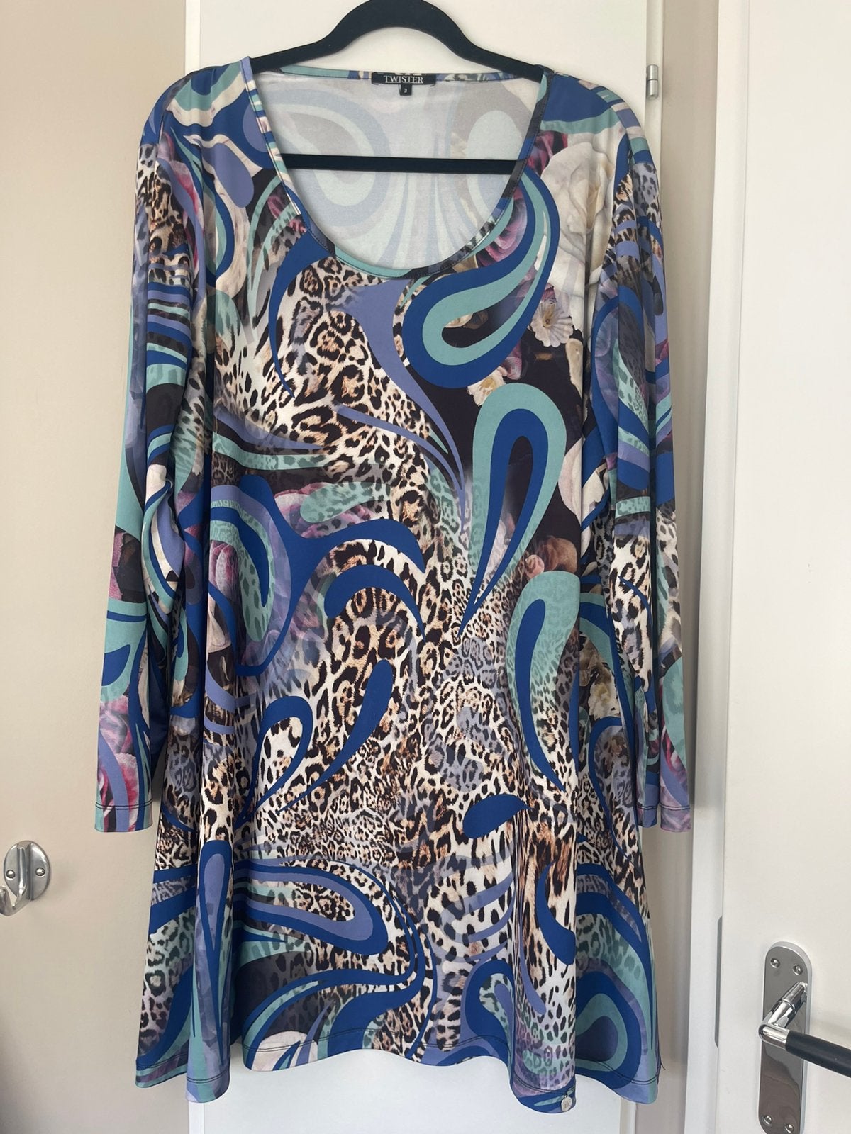 Twister prachtig a-lijn tuniek maat 50, Ophalen of Verzenden, Zo goed als nieuw, Blauw, Blouse of Tuniek