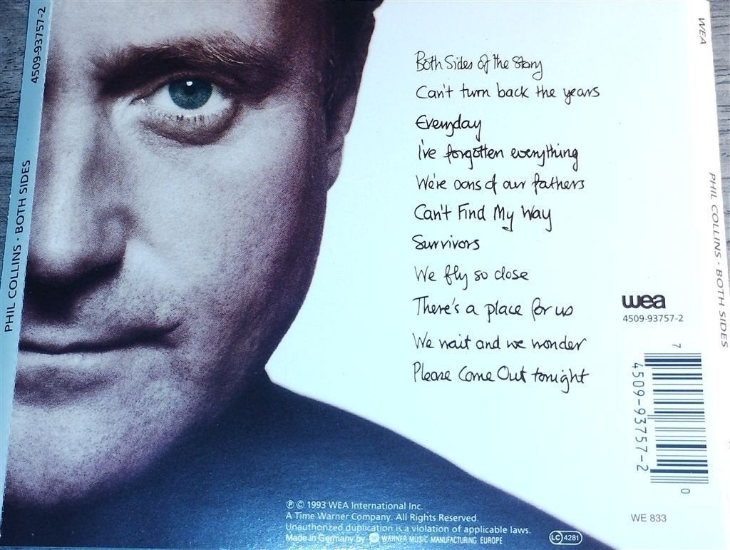 Phil Collins - Both Sides, Cd's en Dvd's, Ophalen of Verzenden, Zo goed als nieuw
