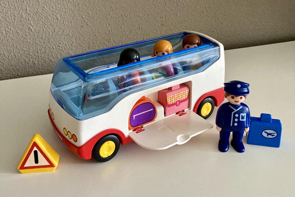 Playmobil 1.2.3. - 6773 - Bus, Ophalen, Zo goed als nieuw