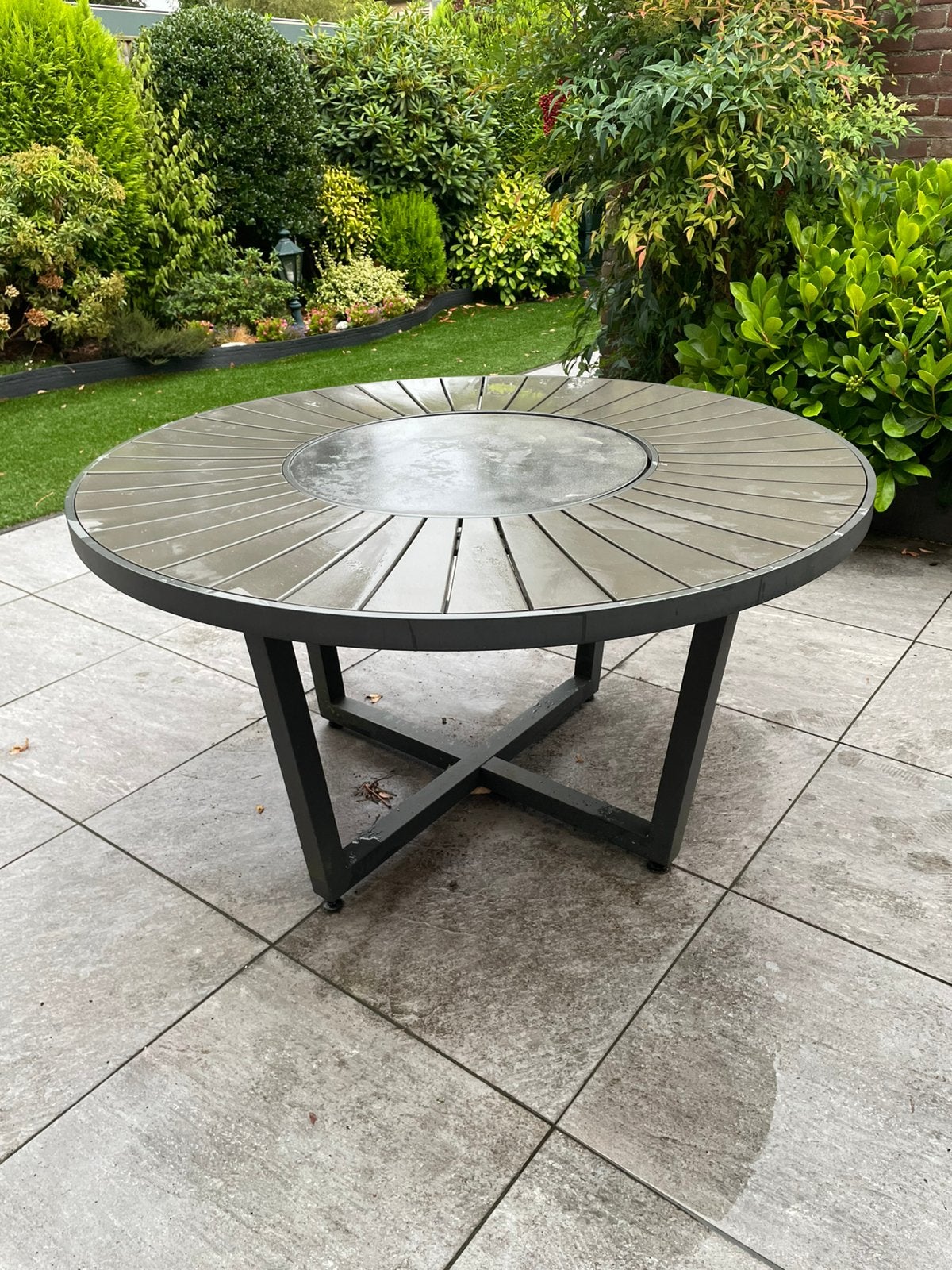 Sensa tuintafel rond, Tuin en Terras, Tuintafels, Ophalen, Zo goed als nieuw, Rond, Metaal