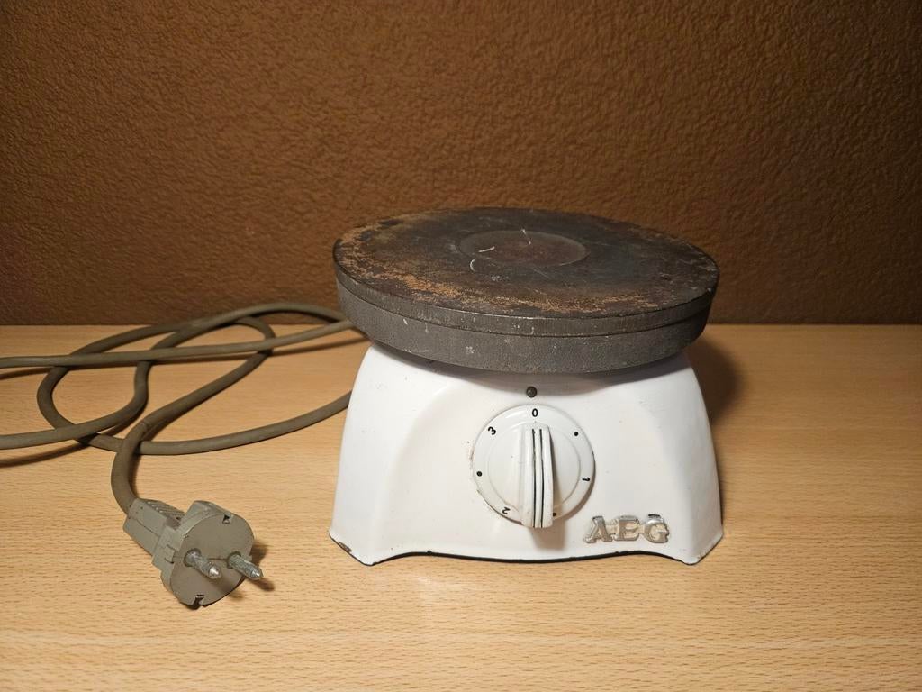 AEG Vintage emaille Kookplaat Vrijstaand 2000 watt, Ophalen of Verzenden