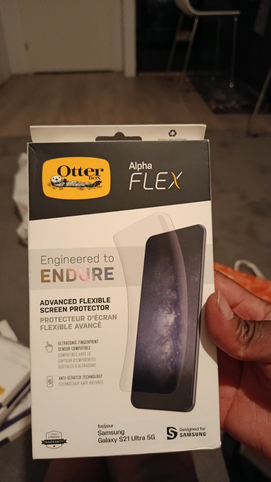 OtterBox Alpha Flex Screenprotector Samsung S21 Ultra 5G, Ophalen of Verzenden, Nieuw, Bescherming, Samsung