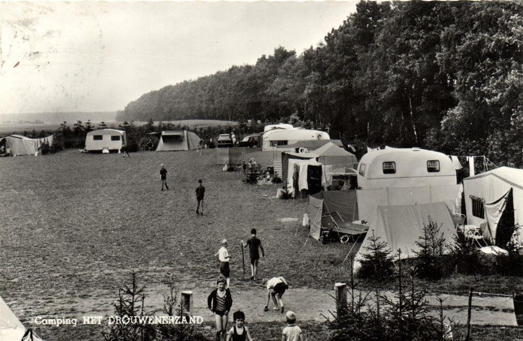 Camping Het Drouwenerzand - Drouwen - 1968 gelopen, Ophalen of Verzenden, 1960 tot 1980, Gelopen, Drenthe