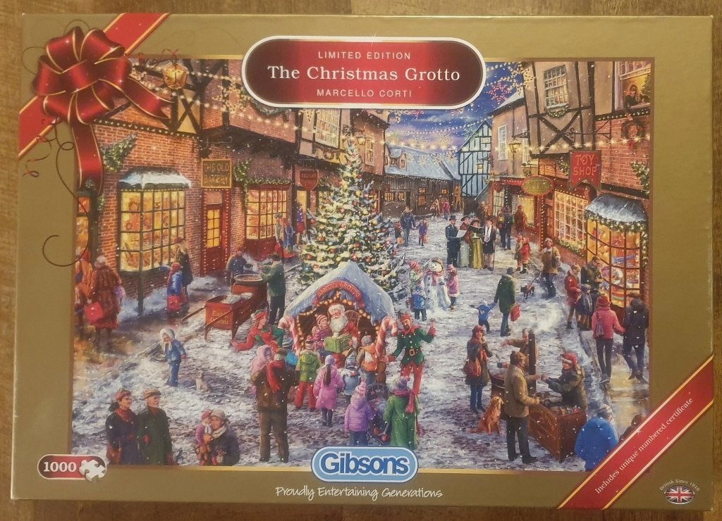 Limited Gibsons puzzel The Christmas Grotto 1000 pc. zgan, Ophalen of Verzenden, 500 t/m 1500 stukjes, Zo goed als nieuw, Legpuzzel