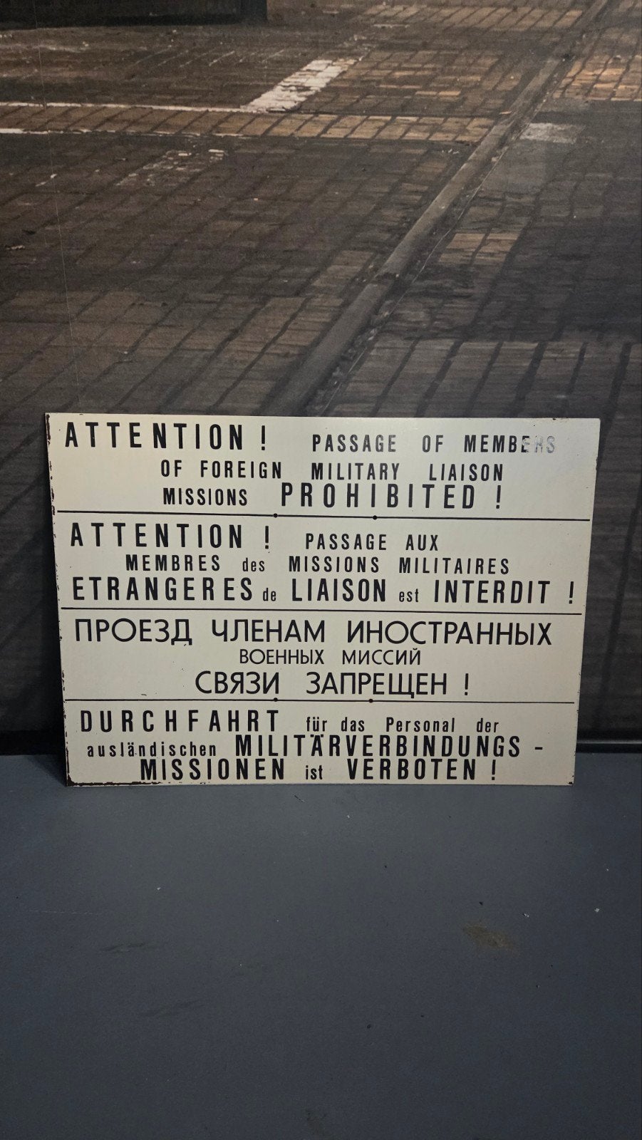 Uniek DDR Grensbord - Checkpoint Charlie Berlijn, Ophalen of Verzenden