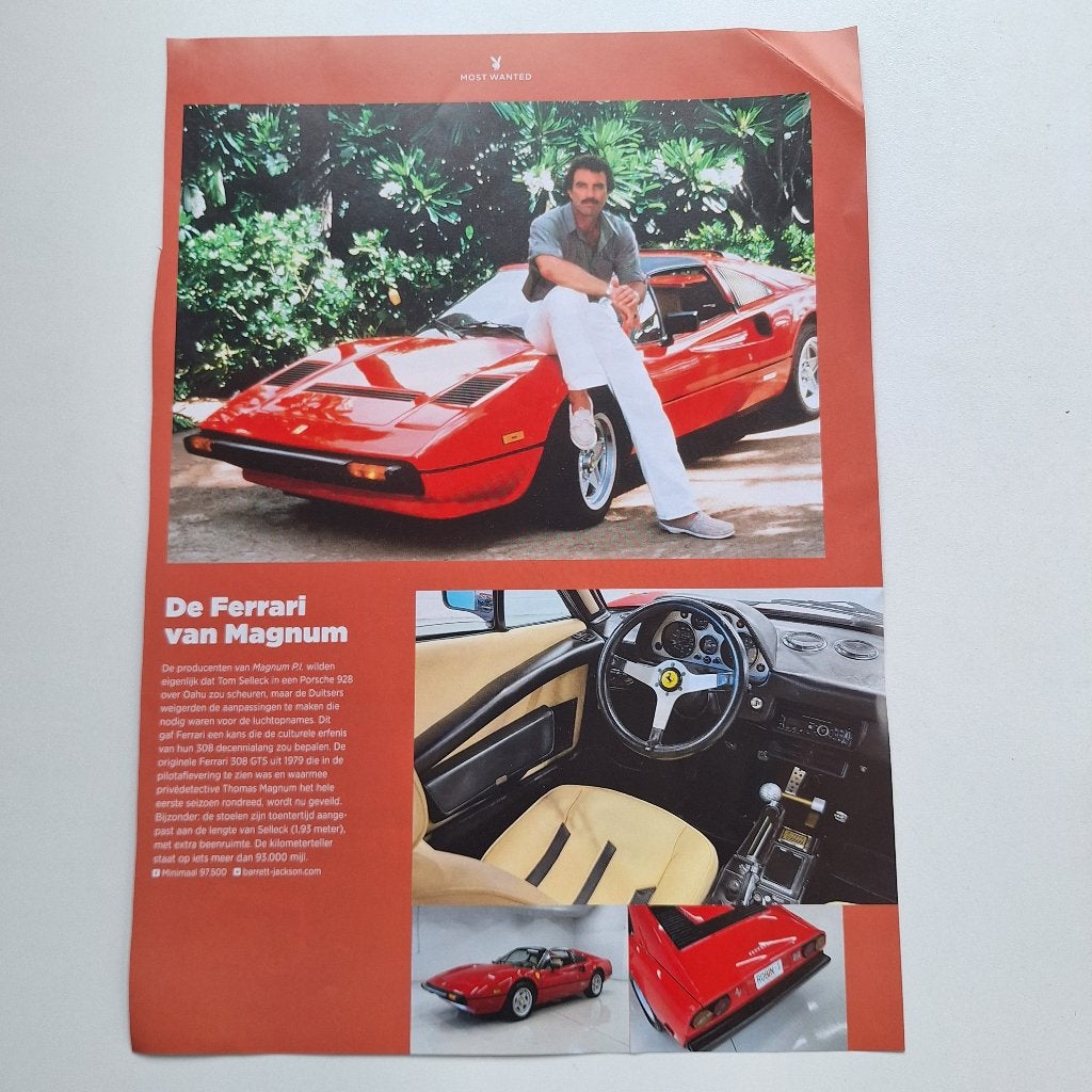 FERRARI  MODEL 308 GTB (MAGNUM!), Ophalen, Zo goed als nieuw, Auto, Bburago