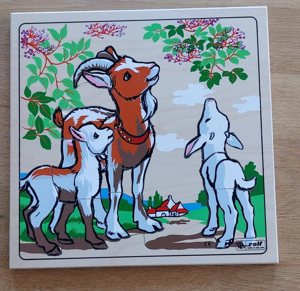 Rolf houten puzzel geit, Ophalen of Verzenden, Zo goed als nieuw