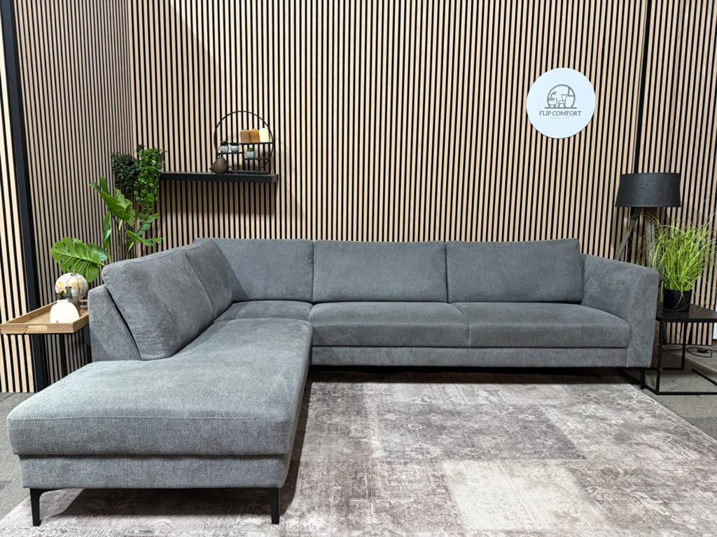 “GRATIS LEVERING” Gave grijze hoekbank! 280x210, 250 tot 300 cm, 125 tot 150 cm, Hoekbank, Ophalen of Verzenden