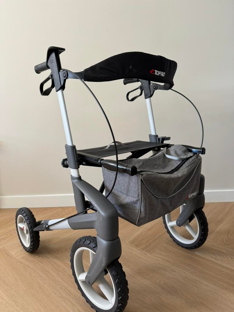 Rollatot Topro Troja Olympos S net tas en rugsteun off road, Diversen, Rollators, Ophalen, Opvouwbaar, Gebruikt