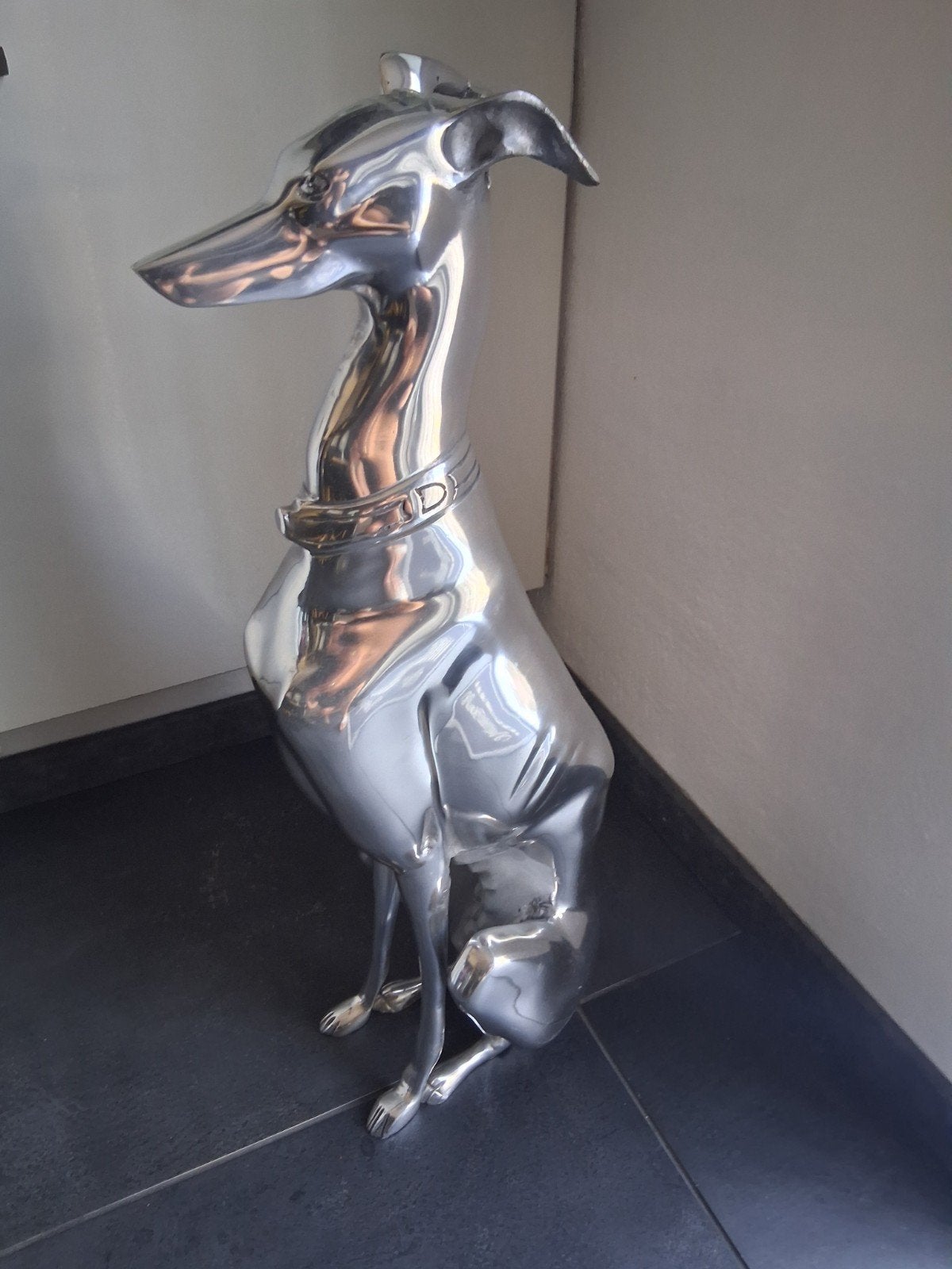 Aluminium decroratie Windhond 70 cm, Ophalen