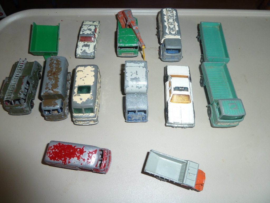 Setje Matchbox Lesney auto's 1:87 13 stuks, Ophalen of Verzenden, Gebruikt, Auto, Lesney