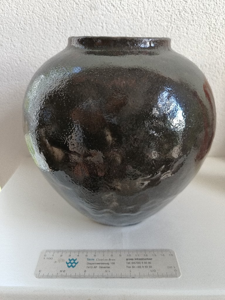 Grote aardewerk vaas keramist Van Riessen (keramiek), Ophalen of Verzenden