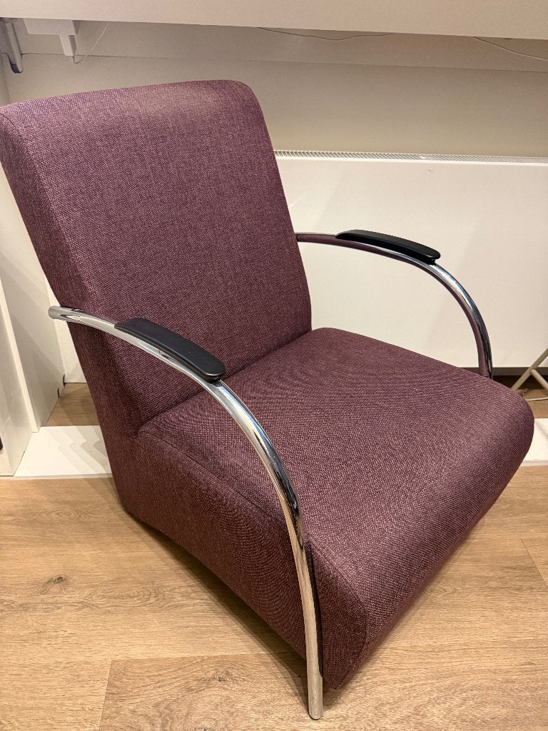 fauteuil buisframe buis buisstoel stof, Ophalen, Gebruikt, 75 tot 100 cm, Stof