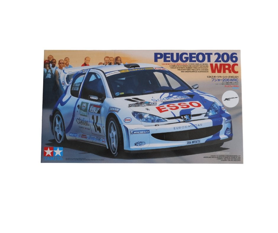 Tamiya 24221 1:24 Peugot 206 WRC, Auto, Groter dan 1:32, Nieuw, Ophalen of Verzenden