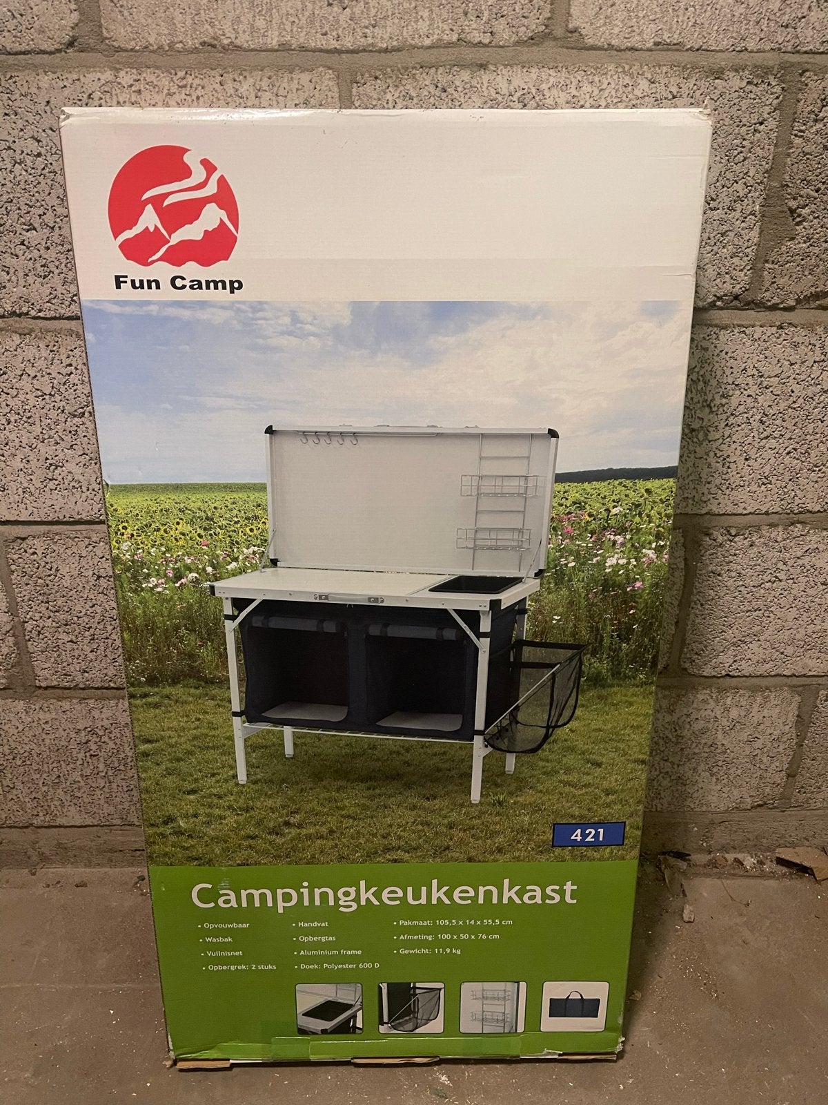 Fun Camp Campingkeukenkast - Compact & Compleet, Caravans en Kamperen, Ophalen, Nieuw