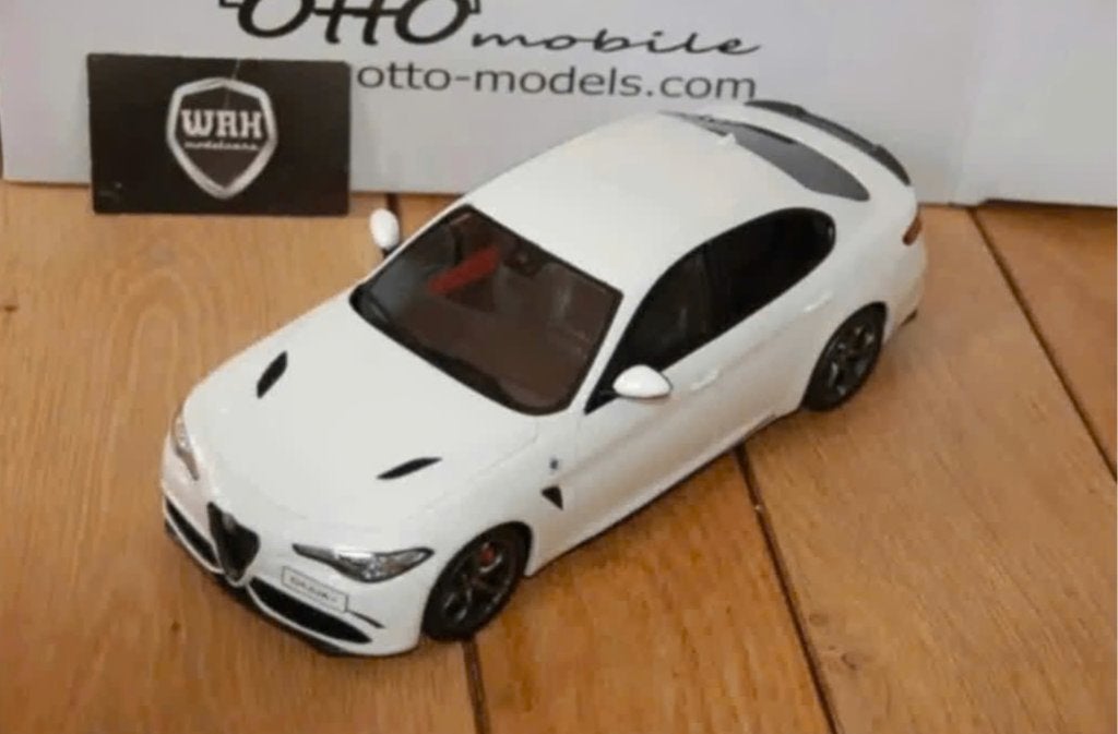 1:18 ALFA ROMEO GIULIA QV white Otto mobile OT839 WRH, Hobby en Vrije tijd, Verzenden, Zo goed als nieuw, Auto, OttOMobile