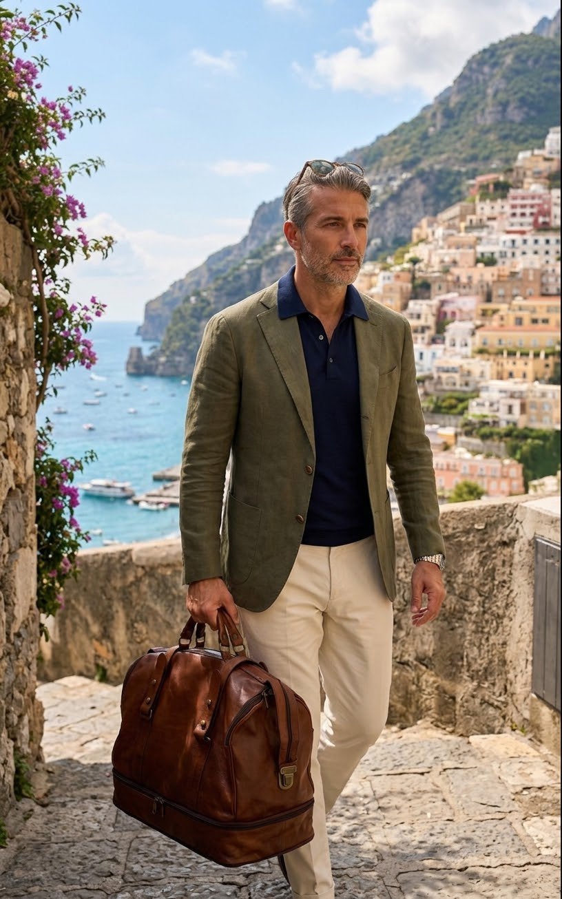 Prachtige Vintage Italiaanse Leren Weekender  Uitbreidbaar, Ophalen, 40 tot 60 cm, 30 cm of meer, Bruin