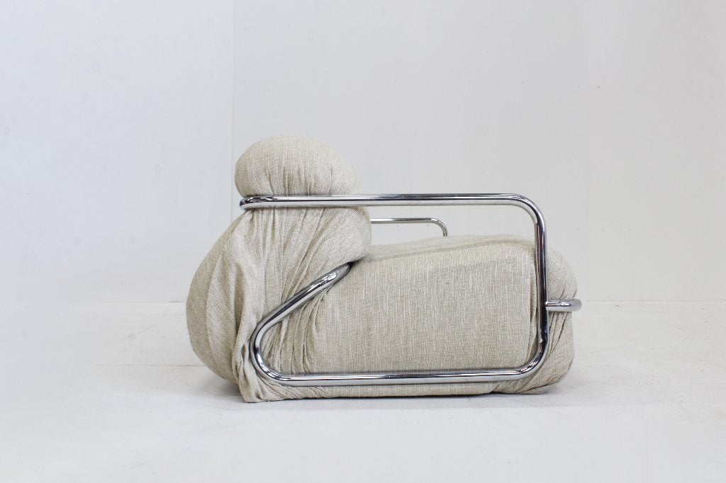 Vintage Italian Mario Sabot Sofa 1970s, 250 tot 300 cm, Design, Driepersoons, 75 tot 100 cm