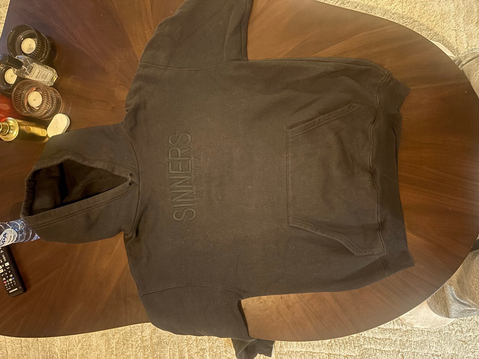Balenciaga Sinners Hoodie Zwart Maat M, Ophalen of Verzenden, Zo goed als nieuw, Maat 52/54 (L), Zwart