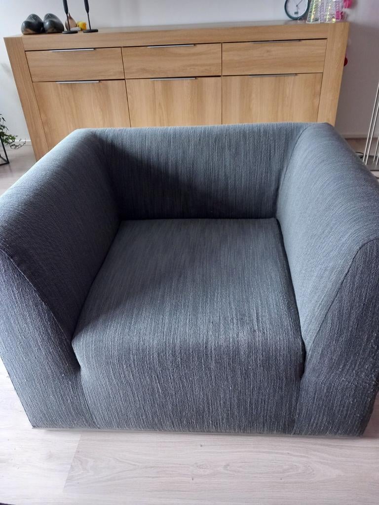 Grijze stoel, Huis en Inrichting, Ophalen, 75 tot 100 cm, Eenpersoons, Minder dan 150 cm
