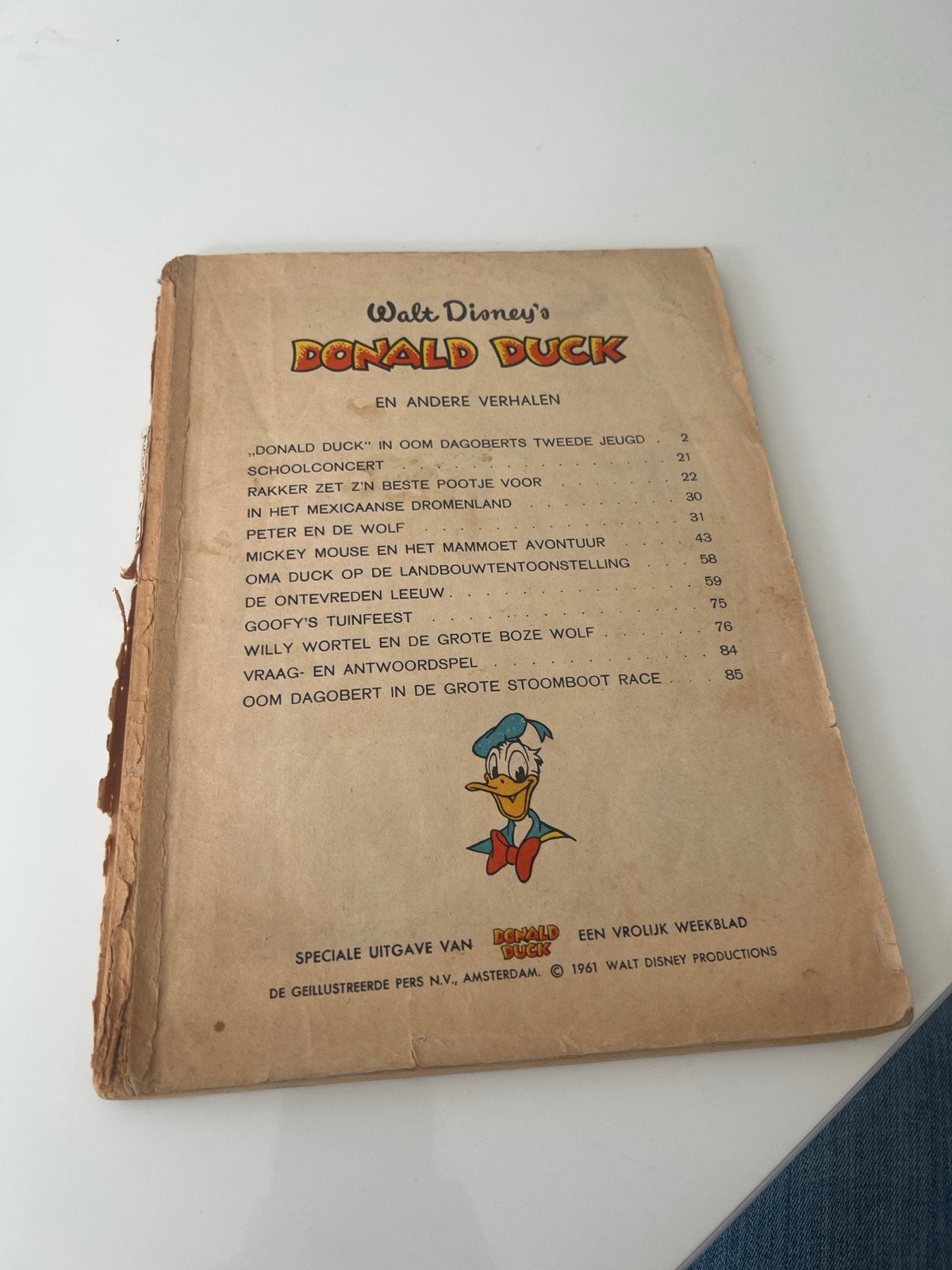 Walt Disney's Donald Duck en andere verhalen (1961), Eén stripboek, Ophalen of Verzenden, Gelezen