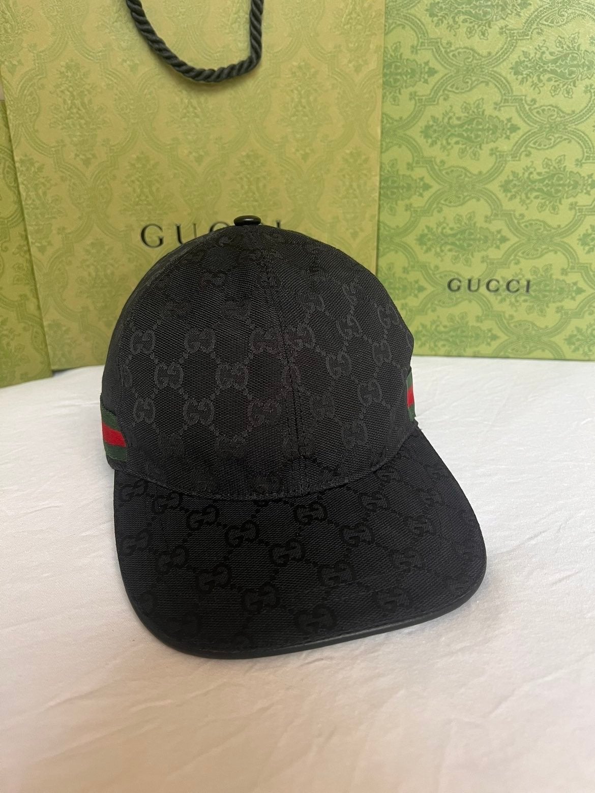 Gucci stijl zwarte cap 1:1 uitvoering - Maat M, Verzenden, Nieuw, One size fits all, Pet