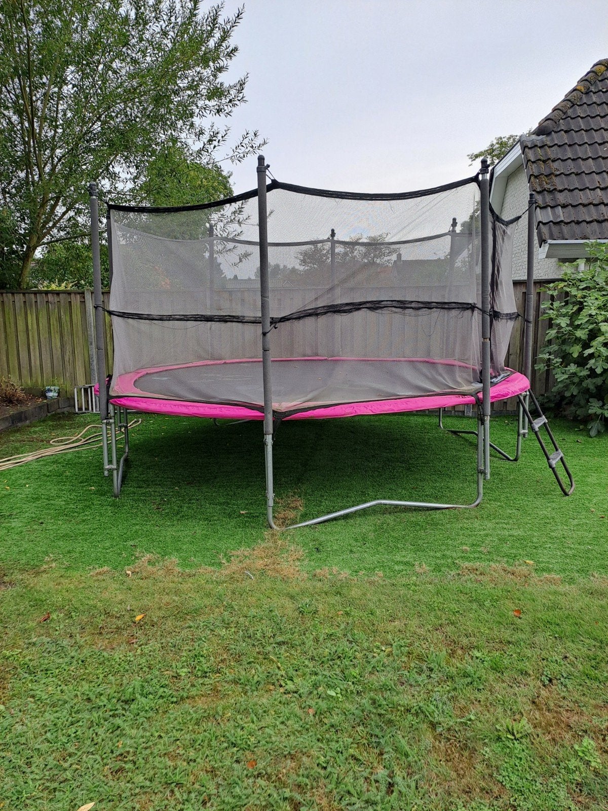 Berg Trampoline 430 cm doorsnee met veiligheidsnet, Ophalen, Gebruikt