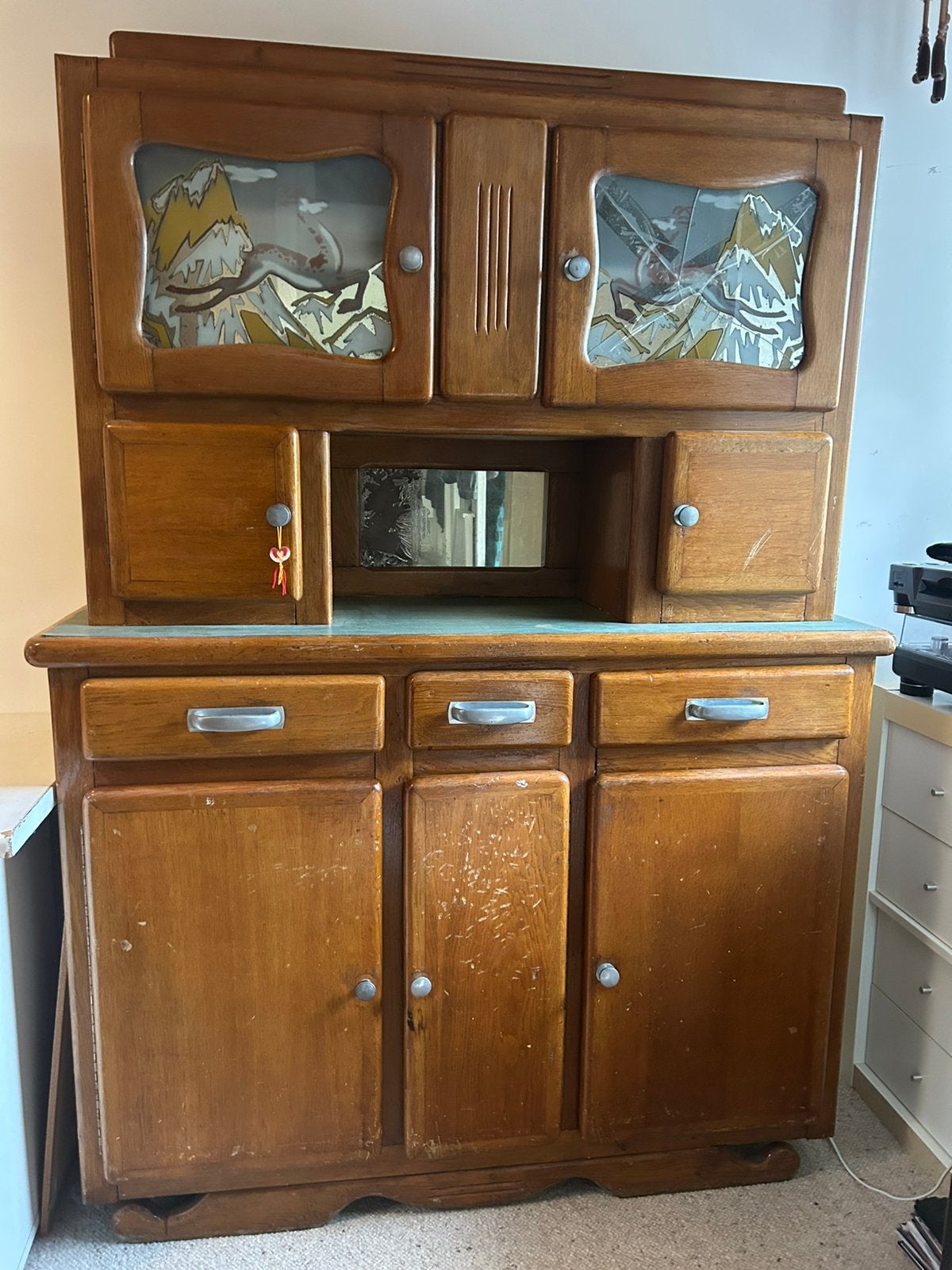 Antieke Franse buffet kast 1,24 breed, Antiek en Kunst, Ophalen