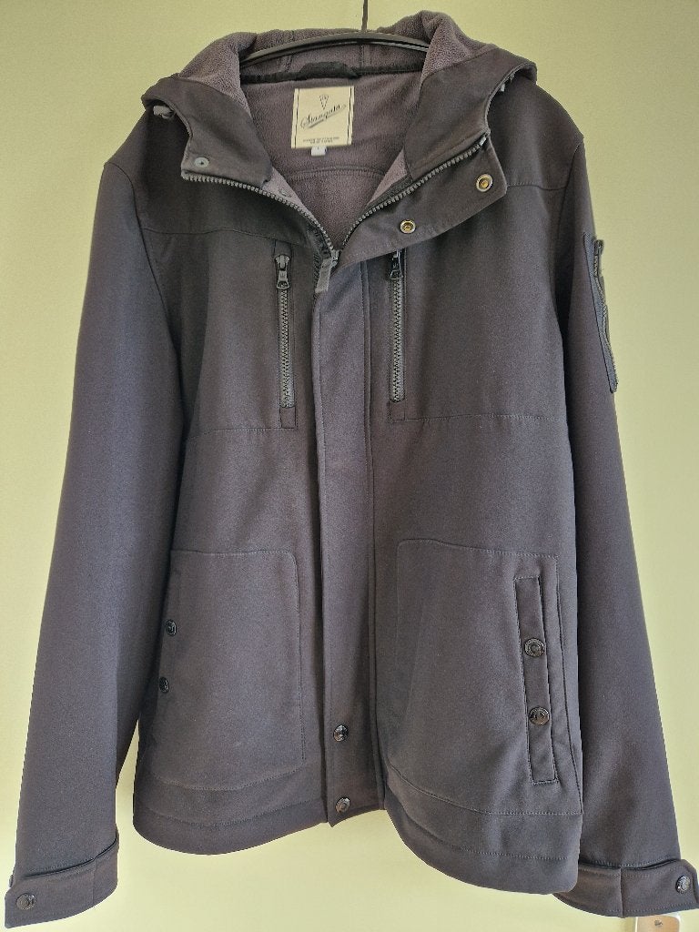 Stangata softshell jas heren zwart met capuchon maat M / L, Kleding | Heren, Stangata, Maat 48/50 (M), Zwart, Ophalen of Verzenden