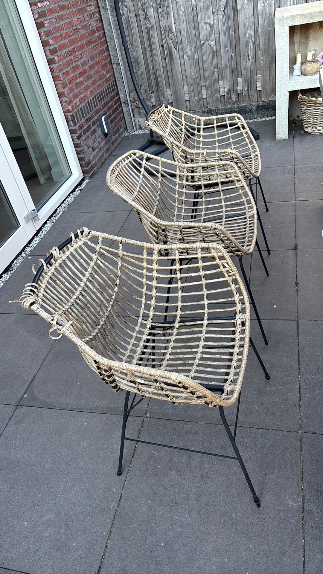 Eettafel stoelen buiten, Ophalen, Gebruikt