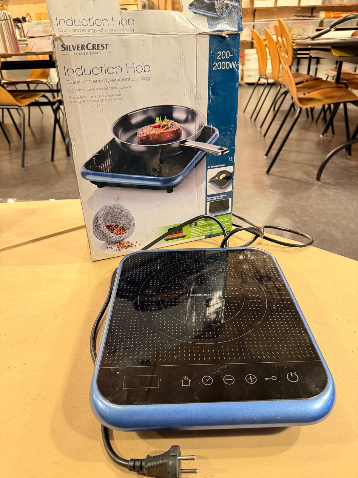 SilverCrest Inductie Kookplaat 200-2000W met Timer & Slot, Gebruikt, 3 kookzones of minder, Ophalen of Verzenden, Inductie