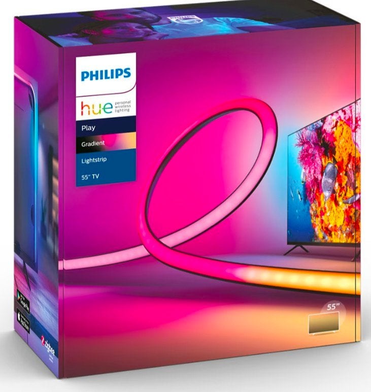 Philips Hue Play Gradient Lightstrip 55 inch TV, Meerkleurig, Ophalen of Verzenden, Kleur aanpasbaar, Philips Hue