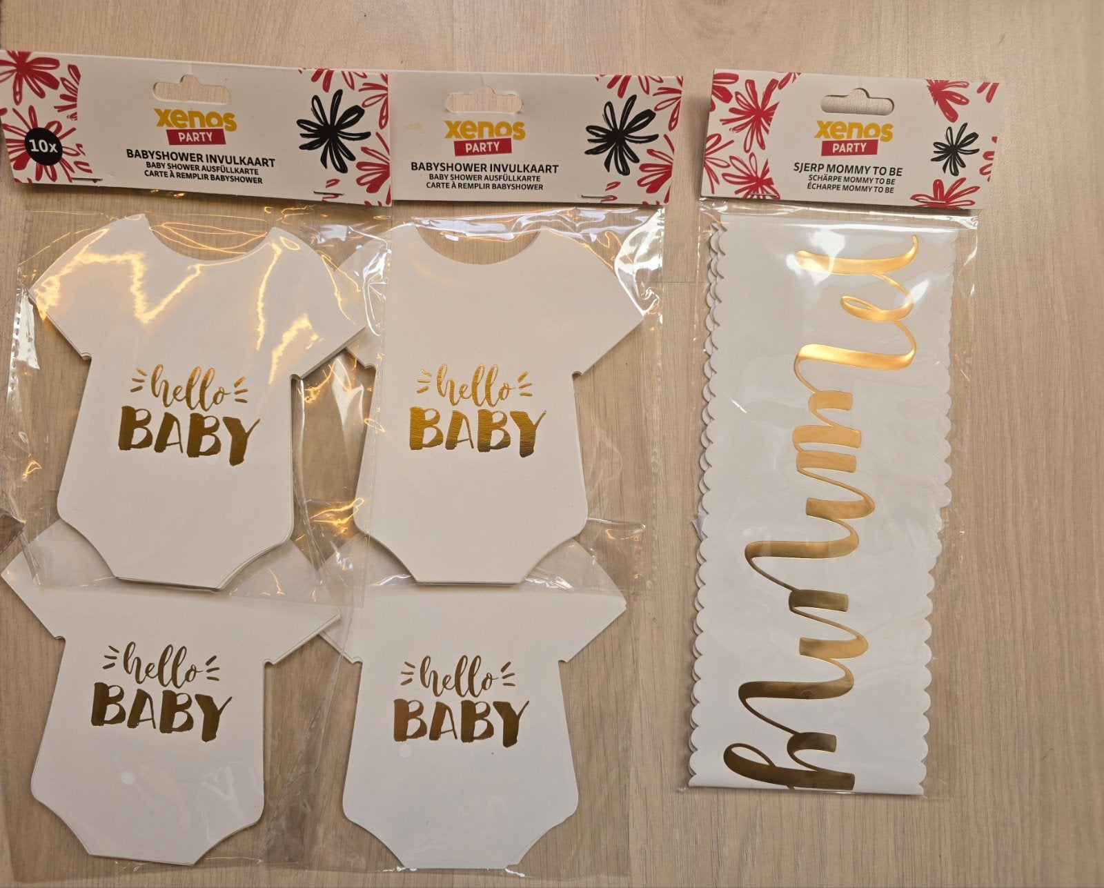 Babyshower invulkaarten en 'Mommy to Be' sjerp - Nieuw, Ophalen of Verzenden, Nieuw