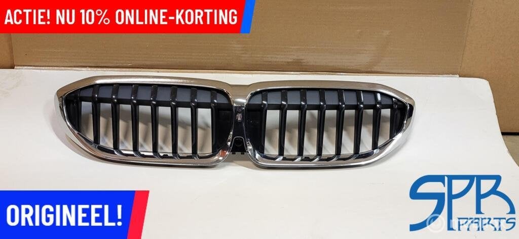 Grille BMW 3-serie G20 G21 GRILL NIEREN CHROOM CAMERA OPTIE, Gebruikt, Ophalen of Verzenden, BMW, BMW