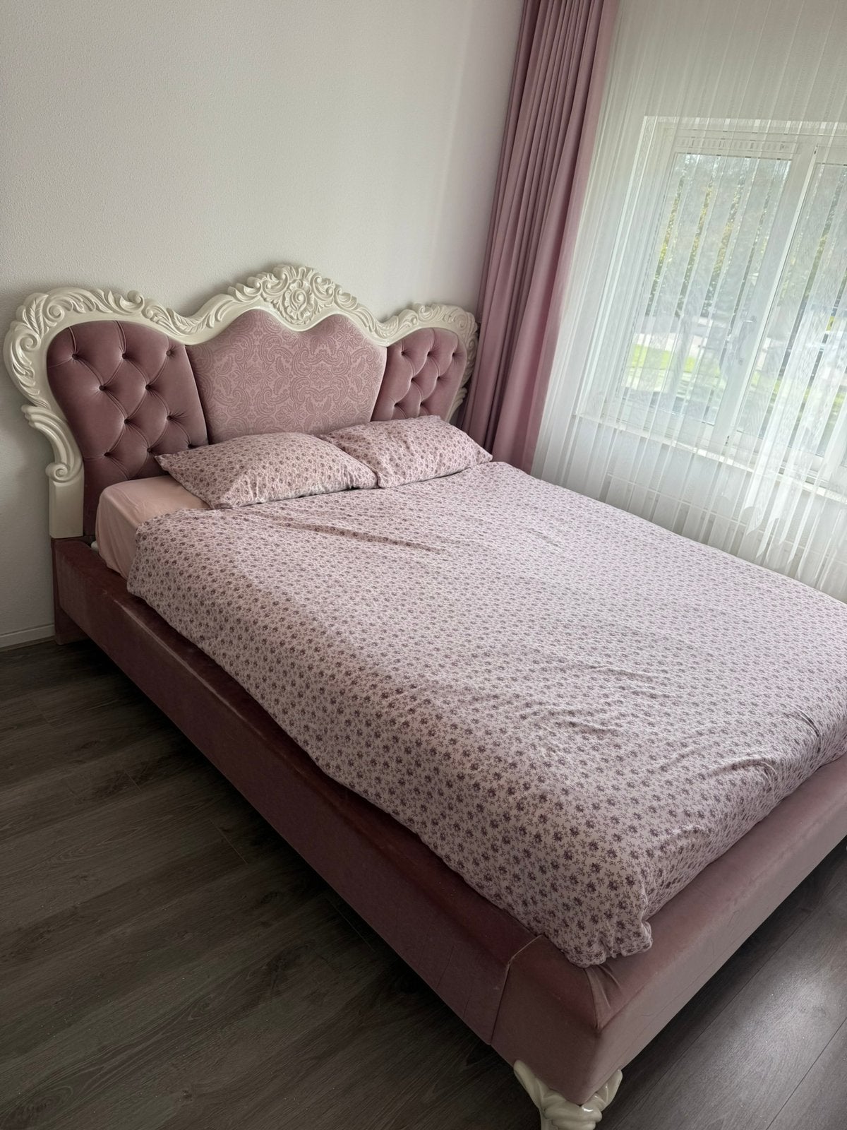 Bed vintage barok mooi! Fluweel, Ophalen of Verzenden, Zo goed als nieuw, Tweepersoons