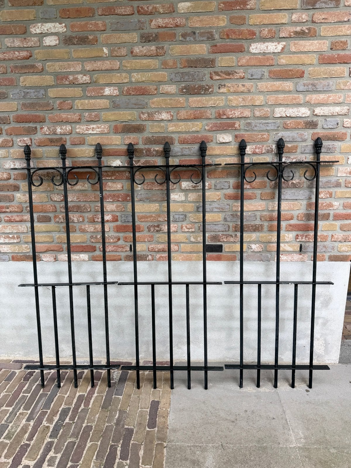 Sierlijk ijzeren hekwerk - 3 delen, Tuin en Terras, Ophalen, Gebruikt, IJzer, Sierhekwerk