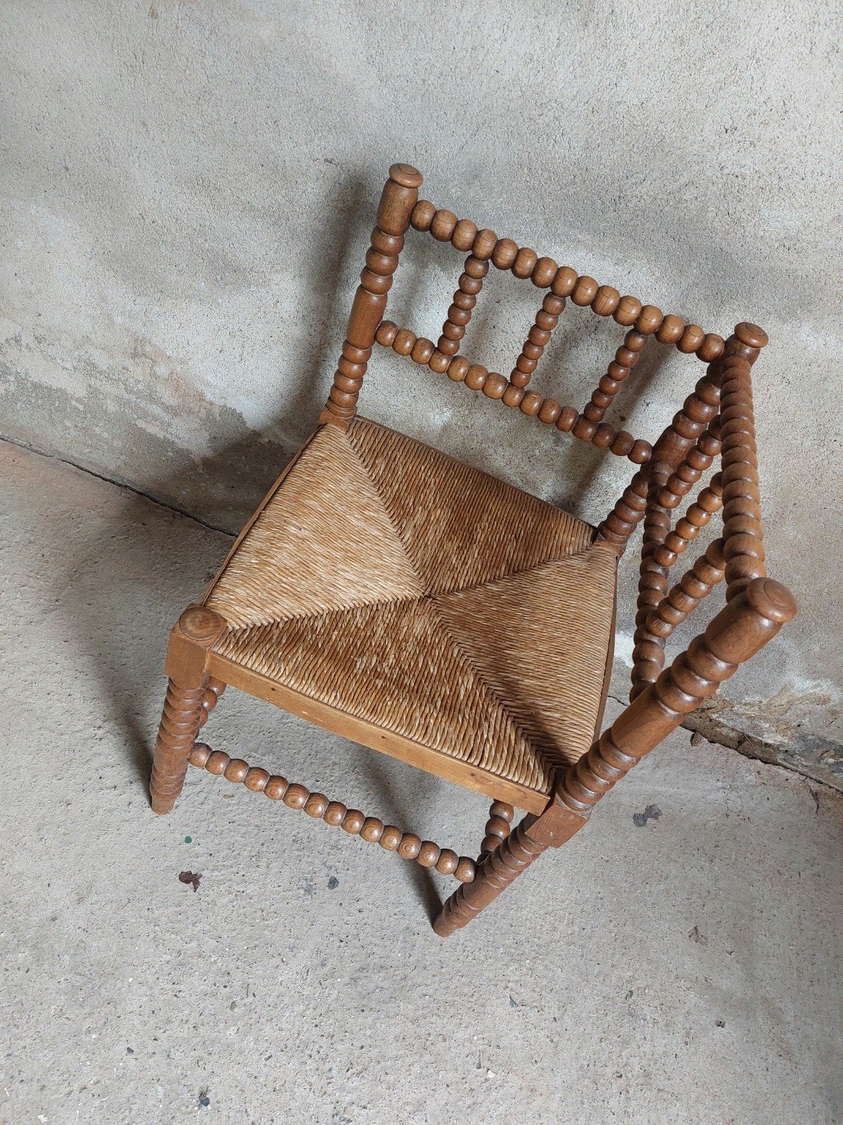 Vintage bobbin hoekstoeltje, Antiek en Kunst, Antiek | Meubels | Stoelen en Banken, Ophalen