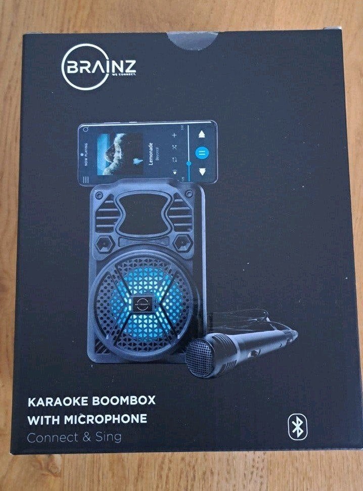 Brainz Karaoke Boombox met Microfoon - Nieuw in doos, Ophalen of Verzenden, Nieuw