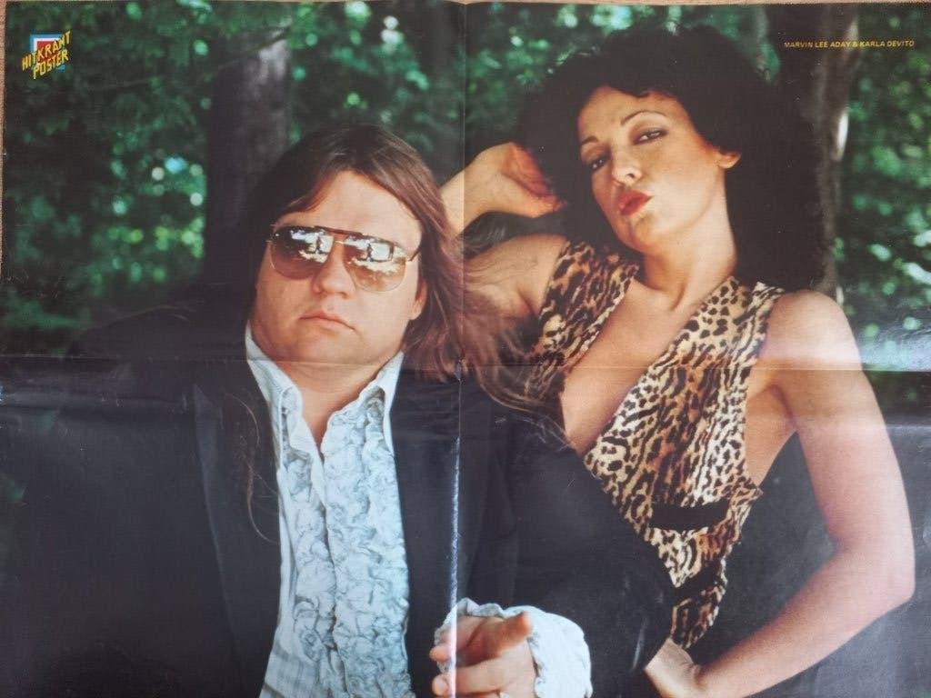 Poster Meatloaf Hitkrant, Ophalen of Verzenden, 1960 tot 1980, Nederland, Knipsel(s)