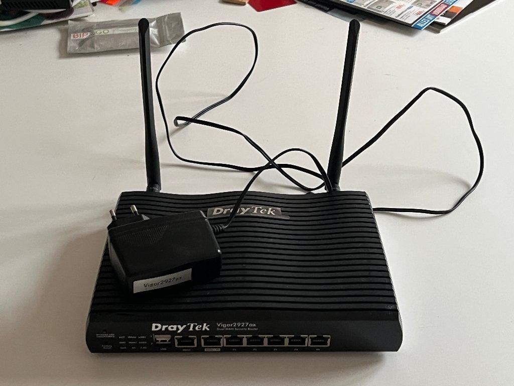 Draytek 2927ax WiFi6 router Firewall ***UNCLAIMED***, Computers en Software, Ophalen of Verzenden, Gebruikt, Router, DrayTek