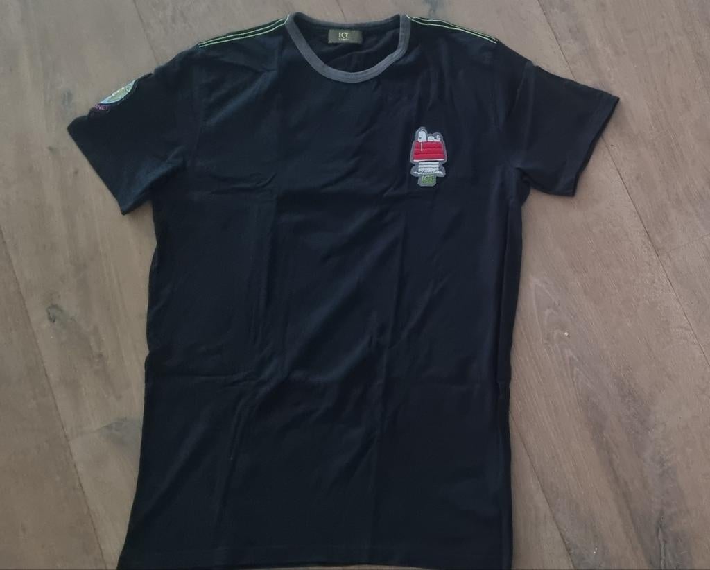 Zwart Iceberg t- shirt Snoopy, mt M, zgan, Ophalen of Verzenden, Zo goed als nieuw, Zwart