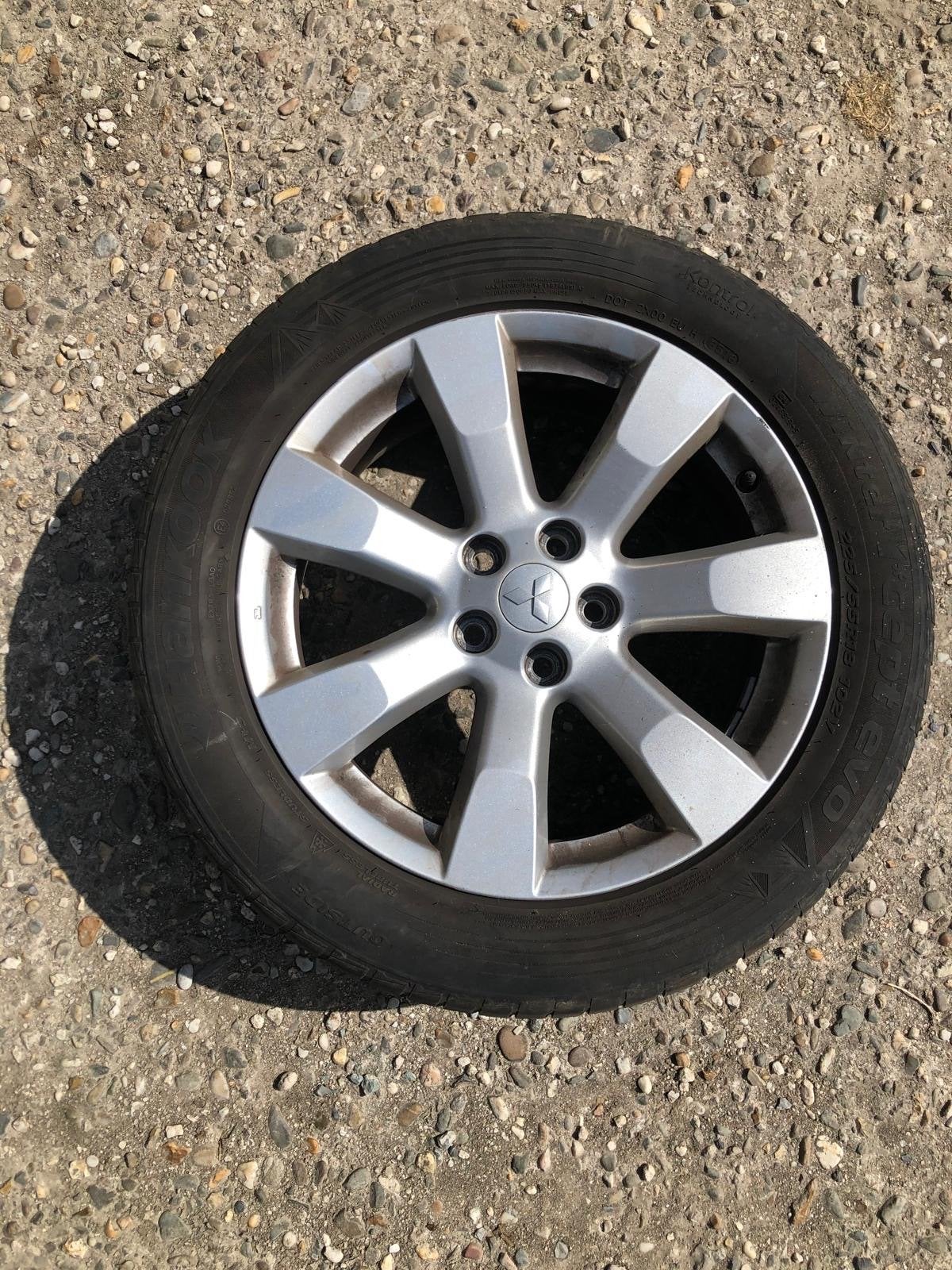 Mitsubishi outlander winterbanden en velgen - 225/55R17, Ophalen, Gebruikt