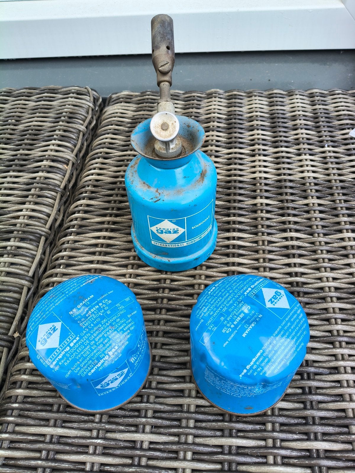 Campingaz brander met gaspatronen, Ophalen, Gebruikt