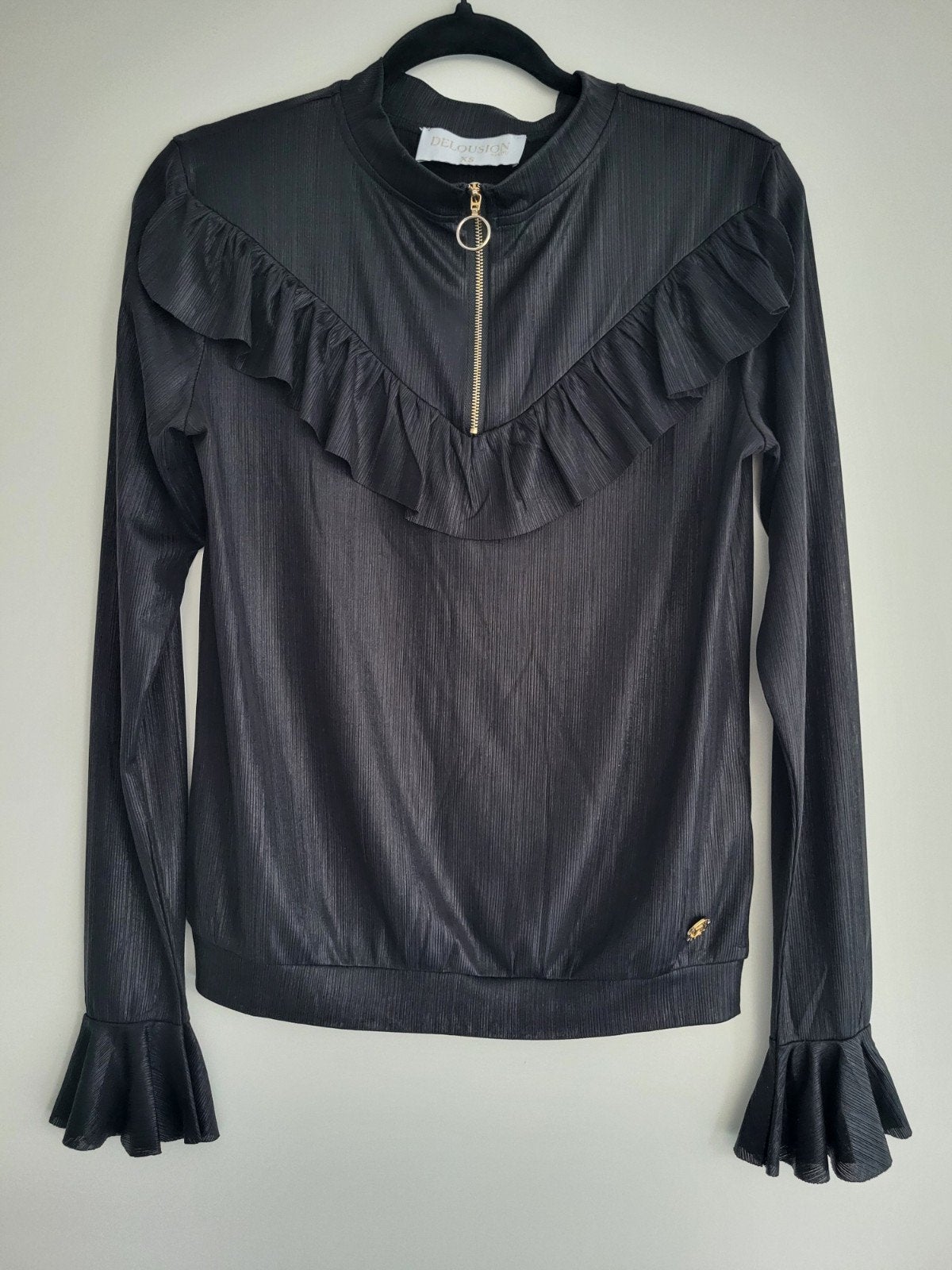 Blouse Delousion, Ophalen of Verzenden, Zo goed als nieuw, Maat 34 (XS) of kleiner, Zwart
