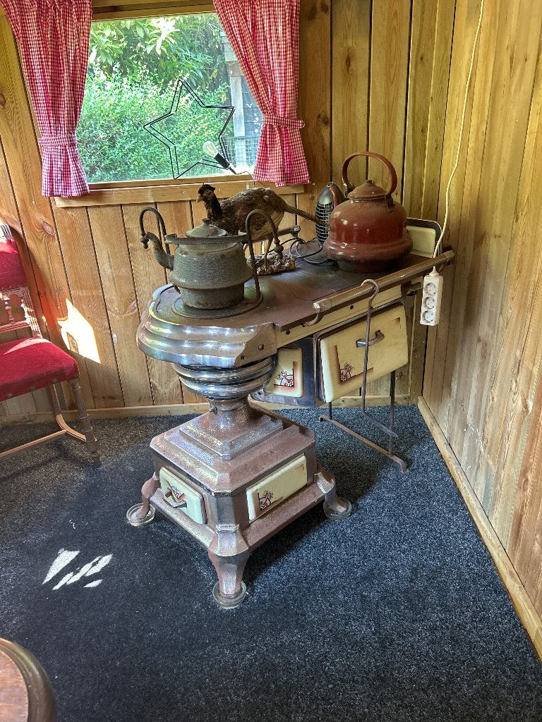 Te koop platte buiskachel, Ophalen, Gebruikt