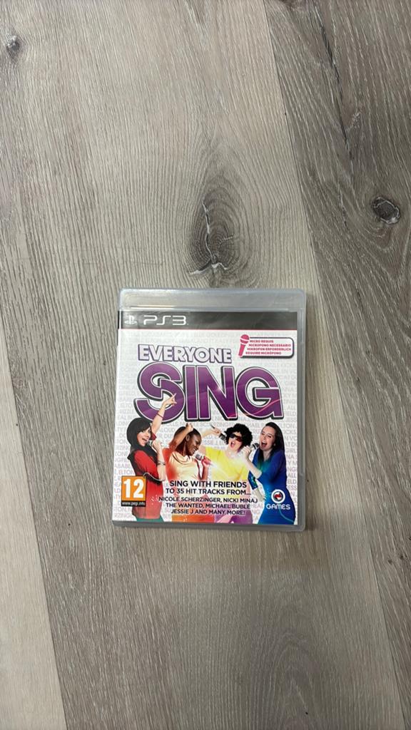 Everyone Sing PS3 - Karaoke Game met 35 Hits, Spelcomputers en Games, Muziek, Gebruikt, Eén computer, Ophalen of Verzenden