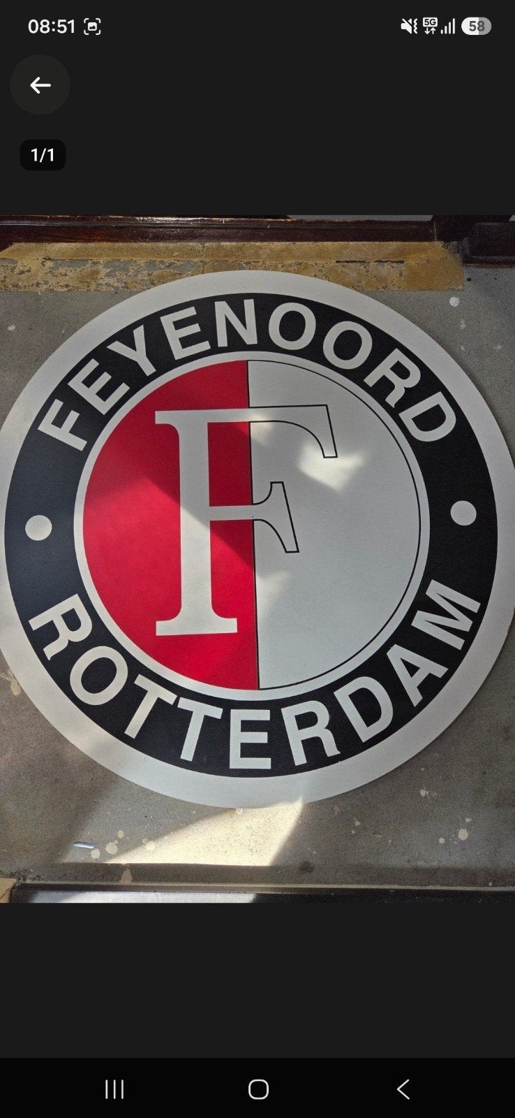 Feyenoord Rotterdam Logo Bord/Plaat, Verzamelen, Ophalen of Verzenden, Gebruikt, Feyenoord, Overige typen