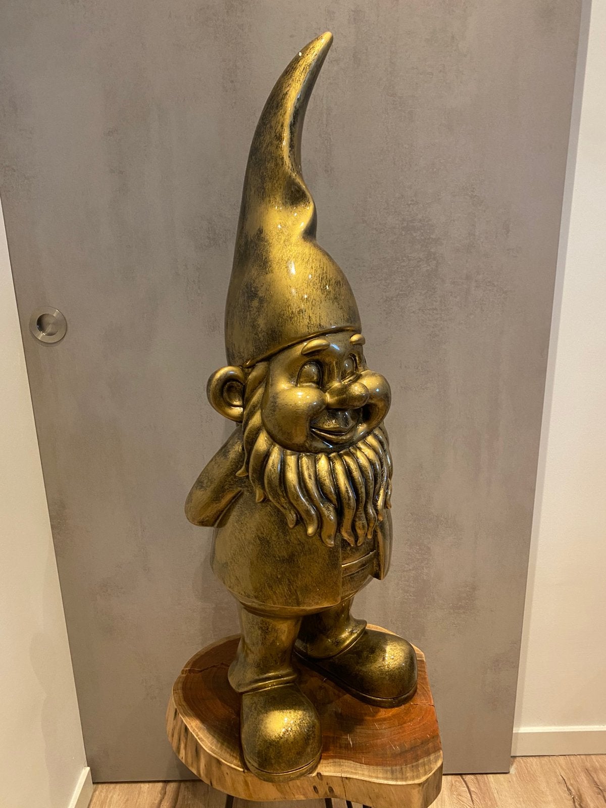 Tuinkabouter 95cm Oud Goud, Huis en Inrichting, Woonaccessoires | Overige, Ophalen, Nieuw