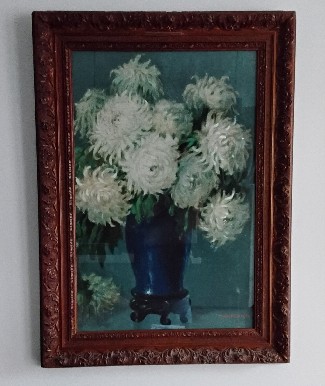 Schilderij,  bloemen aquarel (Gesigneerd W.Blanke 1873-1936), Antiek en Kunst, Ophalen