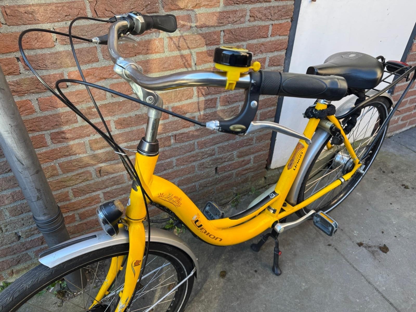 Union fiets - Gele stadsfiets in goede staat, Overige merken, Terugtraprem, Ophalen of Verzenden, 50 tot 53 cm
